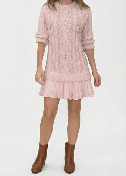 Odette | Robe pull en maille torsadée