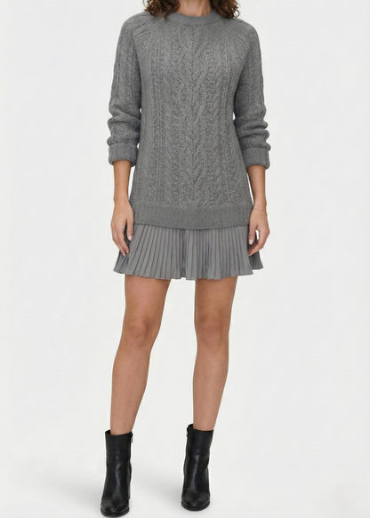 Odette | Robe pull en maille torsadée