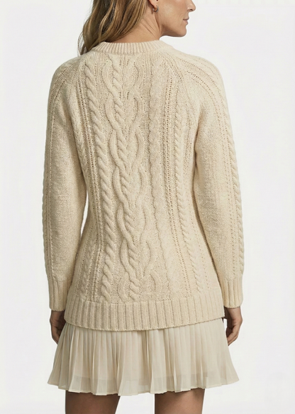 Odette | Robe pull en maille torsadée