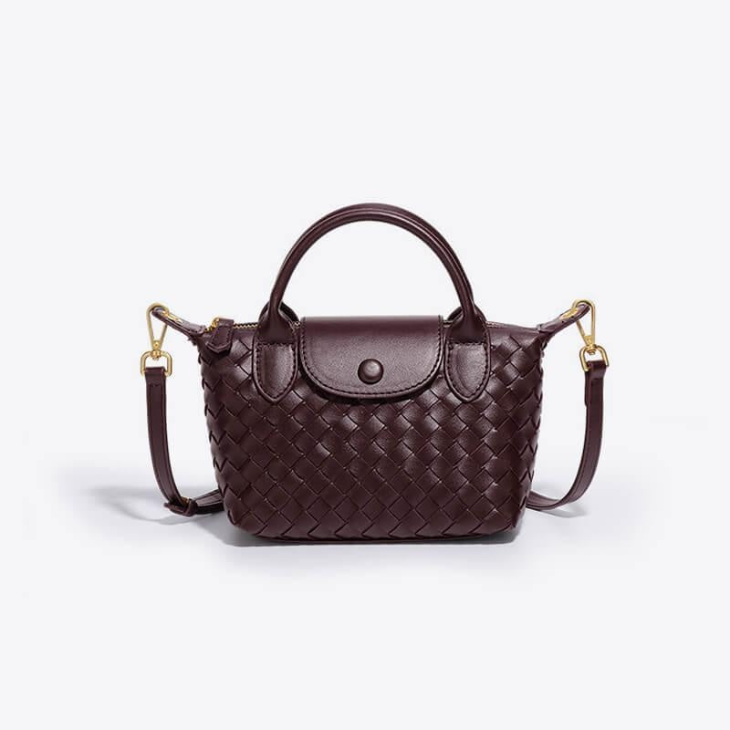Léonie | Mini sac tressé à main et bandoulière