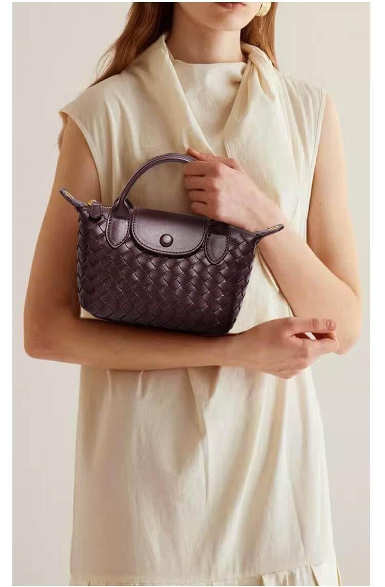 Léonie | Mini sac tressé à main et bandoulière