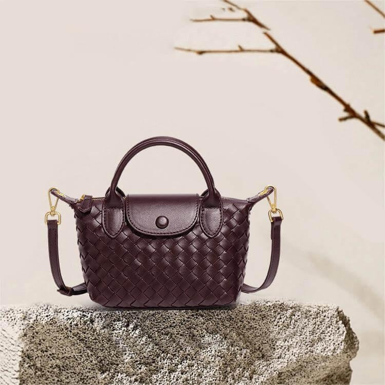 Léonie | Mini sac tressé à main et bandoulière