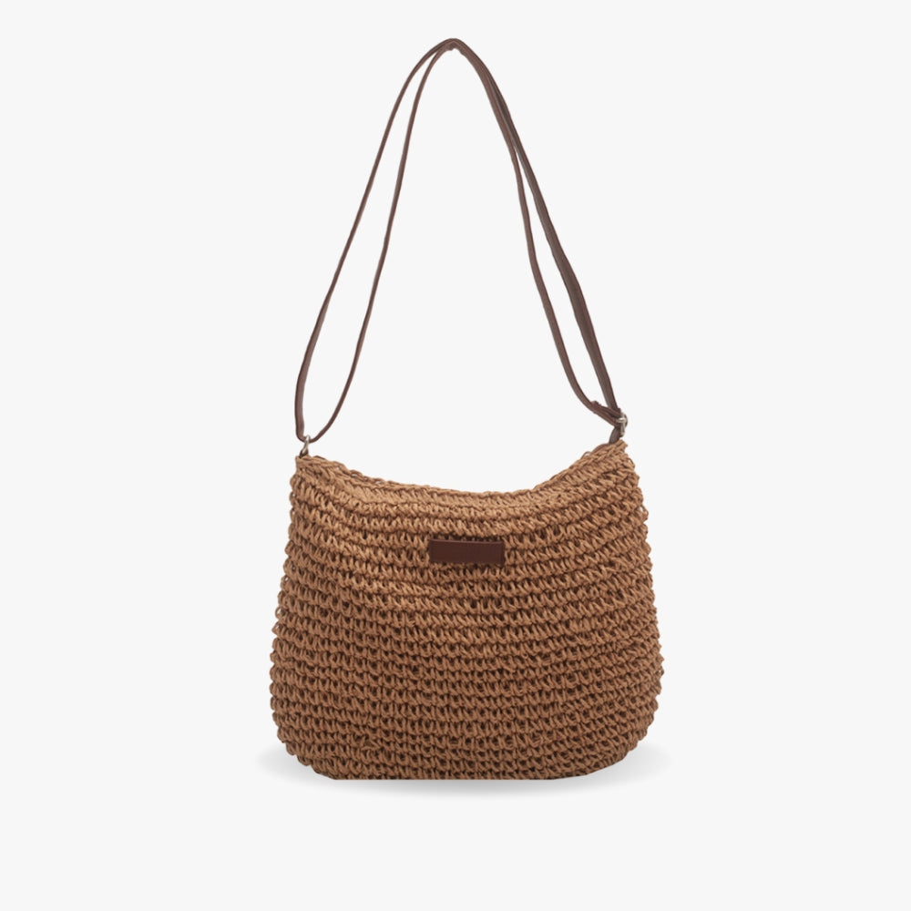 Élyne | Sac épaule tressé à double bandoulière