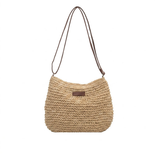 Élyne | Sac épaule tressé à double bandoulière